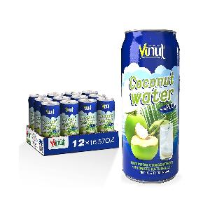 Coconut Water with Pulp 490ml Hot Selling VINUT, Free Sample, Private Label, Wholesale Suppliers