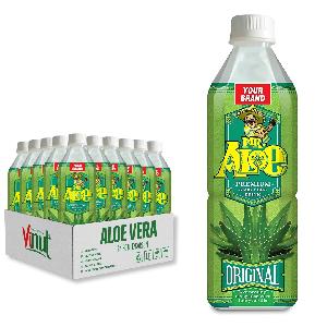 OEM/ ODM 500ml Aloe Vera Juice Drink with Pulp VINUT Vietnam Manufacturer