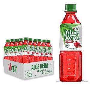 Aloe Vera PomegranateJuice Drink with Pulp 500ml VINUT Vietnam Manufacturer
