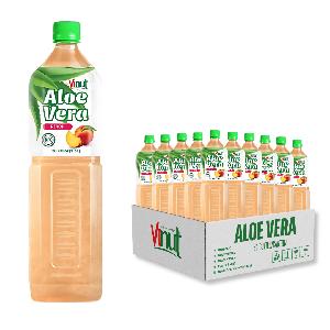 1500ml Aloe Vera Peach Juice Drink with Pulp VINUT Vietnam Manufacturer