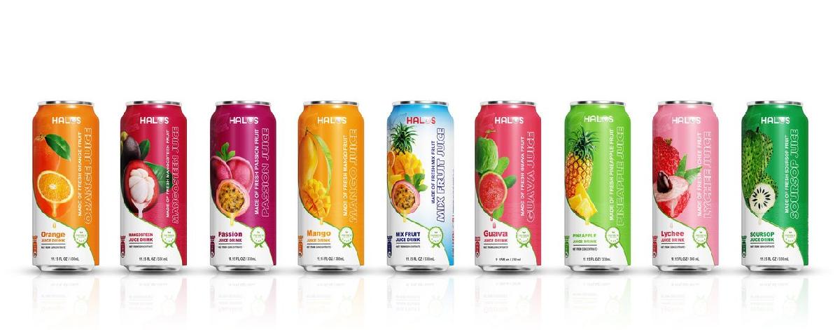 HALOS/OEM PASSION FRUIT JUICE 330ML SLIM CAN