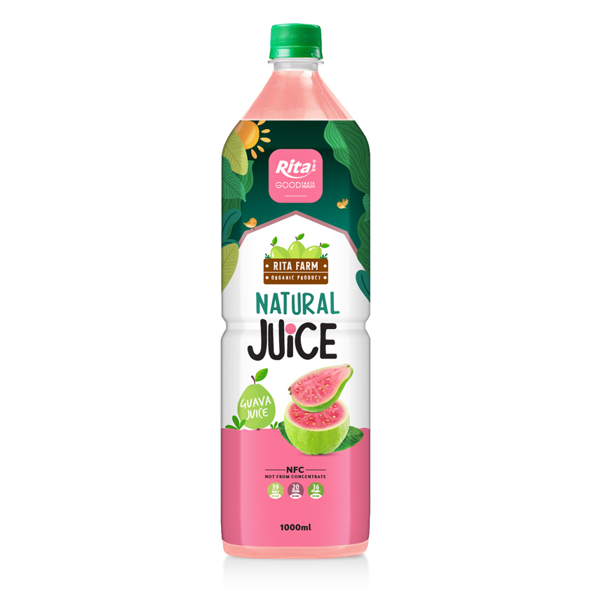Natural Juice 1L Pet Bottle with Guava Flavor