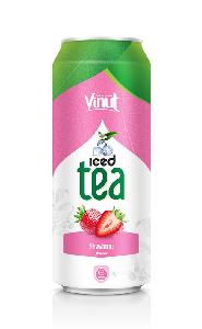 500ml VINUT Iced Green tea with Strawberry flavor Manufacturer Wholesaler Private label OEM ODM