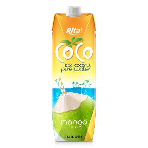 Supplier Coco Brand 100% Pure Coconut Water Mango Flavor