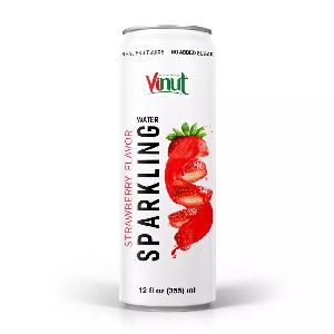12 fl oz Vinut Strawberry Sparkling water No Added Sugar Wholesaler Private label OEM