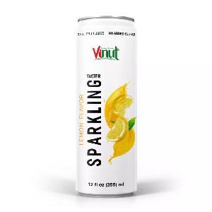 12 fl oz Vinut Lemon Sparkling water No Added Sugar Wholesaler Private label OEM