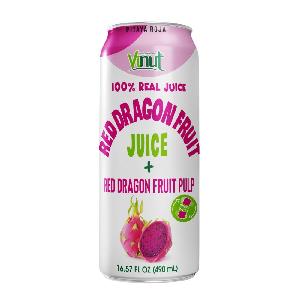 490ml Vinut 100% Red dragon fruit juice with Red dragon fruit pulp Wholesaler Private label OEM