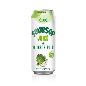 490ml Vinut 100% Soursop juice with Soursop pulp Wholesaler Private label OEM