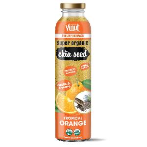 10.15 fl oz Vinut Organic Chia Seed Drink with Orange Wholesaler Private label OEM