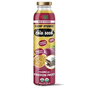 10.15 fl oz Vinut Organic Chia Seed Drink with Passion Fruit Wholesaler Private label OEM
