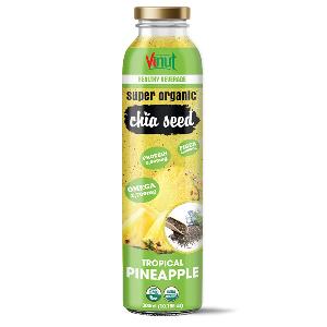 10.15 fl oz Vinut Organic Chia Seed Drink with Pineapple Wholesaler Private label OEM