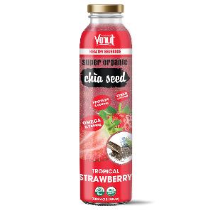 10.15 fl oz Vinut Organic Chia Seed Drink with Strawberry Wholesaler Private label OEM