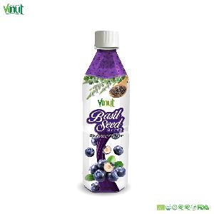 16.9 fl oz Vinut Basil seed drink with Blueberry Manufacturer OEM Private label