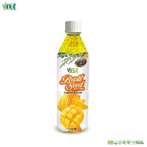 16.9 fl oz Vinut Basil seed drink with Mango Manufacturer OEM Private label