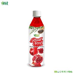 16.9 fl oz Vinut Basil seed drink with Pomegranate Manufacturer OEM Private label