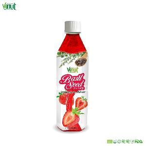 16.9 fl oz Vinut Basil seed drink with Strawberry Manufacturer OEM Private label