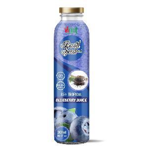 300ml Vinut Tropical Basil seed drink with Blueberry juice (85% Juice) Manufacturer OEM