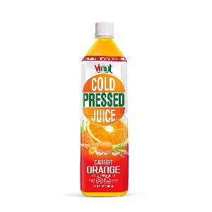 33.8 Fl oz VINUT 100% Cold Pressed Fresh Carrot & Orange Juice Made in Vietnam Factory