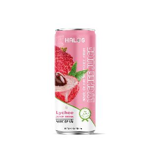 HALOS/OEM  LYCHEE   FRUIT   JUICE  330ML SLIM CAN