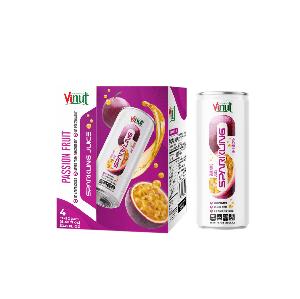 12 fl oz VINUT Sparkling Passion Fruit Juice (Pack of 4 cans)