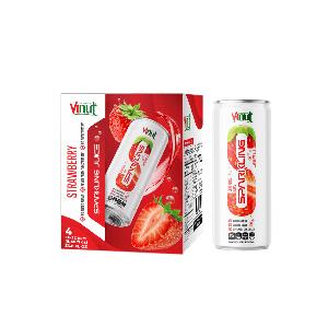 12 fl oz VINUT Sparkling Strawberry Juice (Pack of 4)