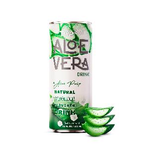 330ml Canned Aloe vera juice with Pulp drink OEM private label