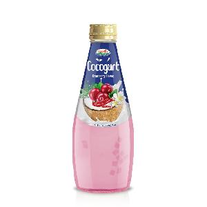 290ml Cocogurt Fruit Flavor Soft Drink with Nata De Coco Packaged Glass