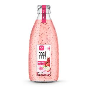 250ml Glass Bottle Basil seed - Lychee flavor