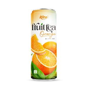 Orange Juice Tea Drink 330ml Sleek Alu Can