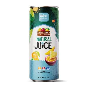 250ml Canned Natural Juice Drink - Passion Fruit Flavor