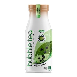 Bubble Tea 280ml Glass Bottle with Matcha Flavor