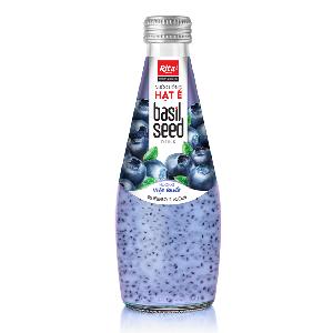 290ml Glass Bottle Basil seed - Blueberry Flavor