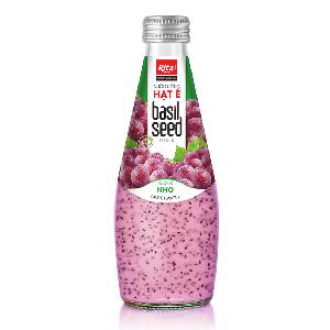 290ml Glass Bottle Basil seed - Grape Flavor