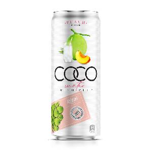 330ml Canned Coconut Water With Pulp - Peach Flavor