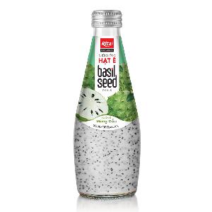 Basil Seed Drink with Soursop Flavor 290ml Glass Bottle
