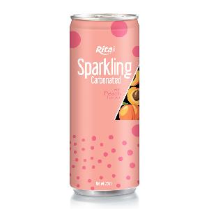 250ml Slim Can Sparkling Carbonated With Peach Flavor