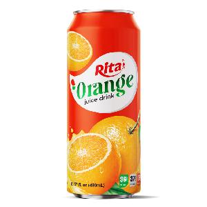 Small MOQ New Packing 490ml Can Orange Juice Drink