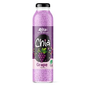 Wholesale Chia Seeds Drink Grape Flavor 10.6 Fl Oz Glass Bottle