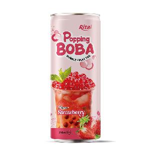 Good Taste 250ml Can Bubble Tea Strawberry Flavor