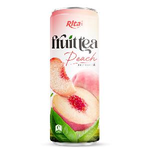 OEM ODM Peach Tea Drink 320ml Sleek Can