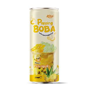 Vietnam Supplier Pineapple Flavor Bubble Tea 250ml Can