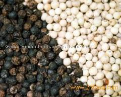 natural black and white pepper