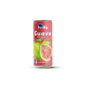 SunSip Guava juice drink Sleek can 330ml with pulp