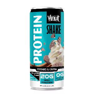 11.16 fl oz Cookies and Cream Protein Shake (20G Protein) Vinut Manufacturer OEM