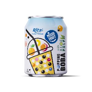 Best Selling 8.4 Fl Oz Cans Popping Boba Bubble Tea Mixed Fruit