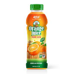 450ml Pet Bottle Orange Juice With Pulp Drink Natural