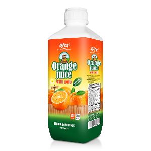 Natural And Pure 1L PP Bottle Orange  Juice  With Pulp Drink