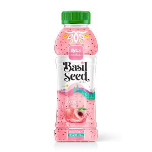 Nutritious Food Basil Seed Drink Peach