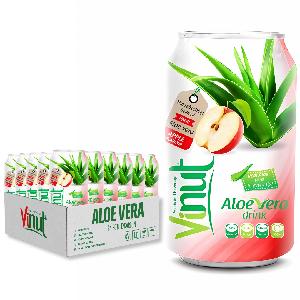 330ml Aloe Vera Apple Juice Drink with Pulp VINUT Vietnam Manufacturer