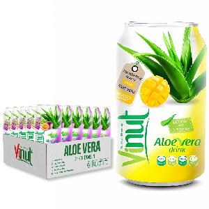 330ml Aloe Vera Mango Juice Drink with Pulp VINUT Vietnam Manufacturer